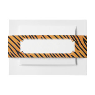 Bandeau De Faire-part Motif de rayure de tigre