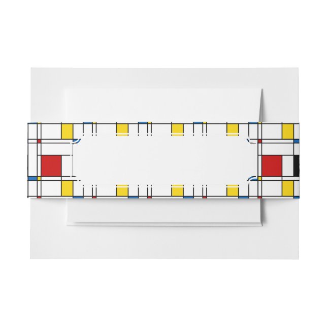 Bandeau De Faire-part Motif de Stijl (Devant Example)