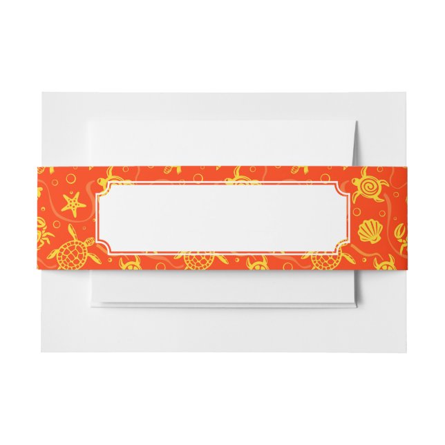 Bandeau De Faire-part Motif de tortues (Devant Example)
