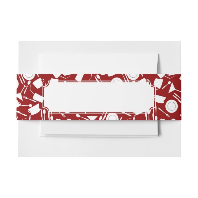 Bandeau De Faire-part Motif d'éléments de cuisine (Devant Example)