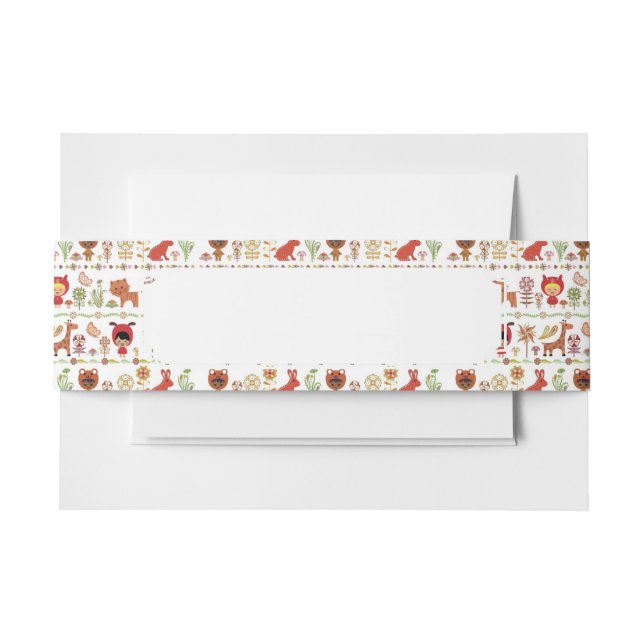 Bandeau De Faire-part Motif d'enfant et d'animaux (Devant Example)