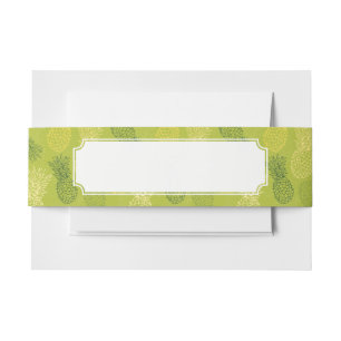 Bandeau De Faire-part Motif d'ensemble d'ananas sur le vert