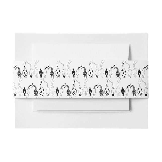 Bandeau De Faire-part Motif des boutons de chat (Devant Example)