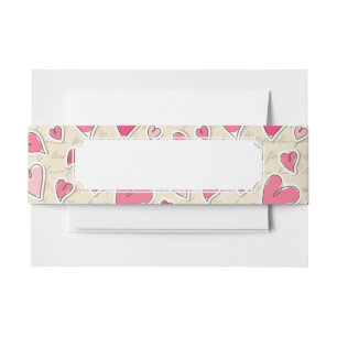 Bandeau De Faire-part Motif des coeurs
