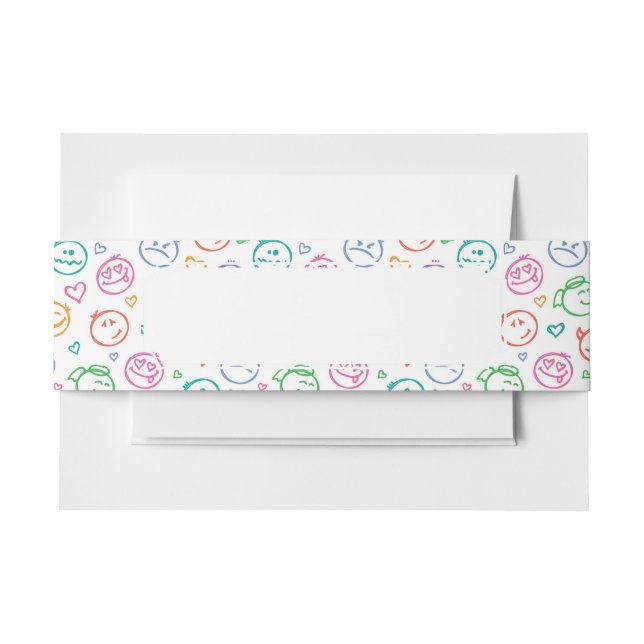 Bandeau De Faire-part motif des sourires (Devant Example)