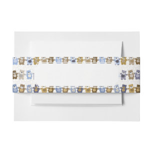 Bandeau De Faire-part motif d'un ours de nounours de jouet