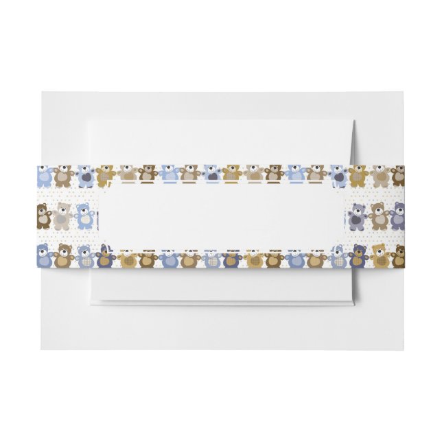 Bandeau De Faire-part motif d'un ours de nounours de jouet (Devant Example)