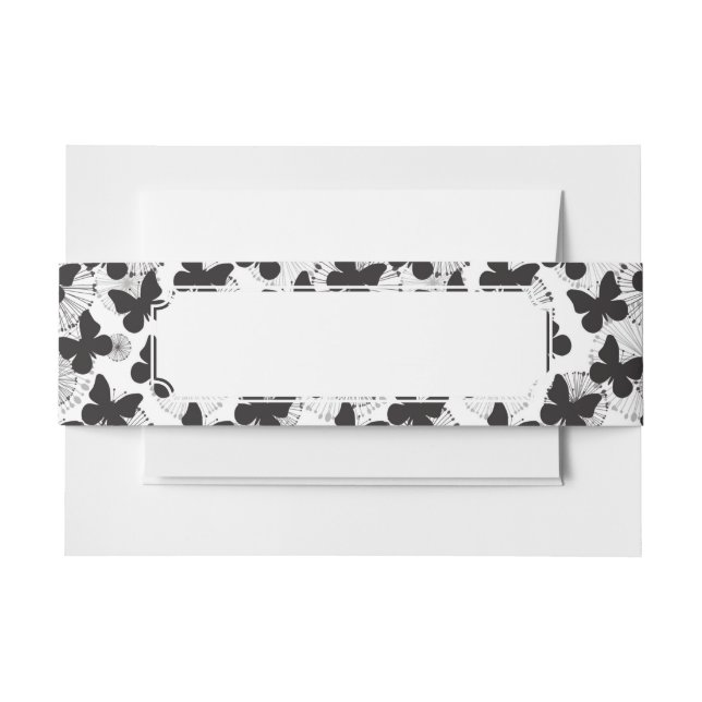 Bandeau De Faire-part motif d'un papillon (Devant Example)