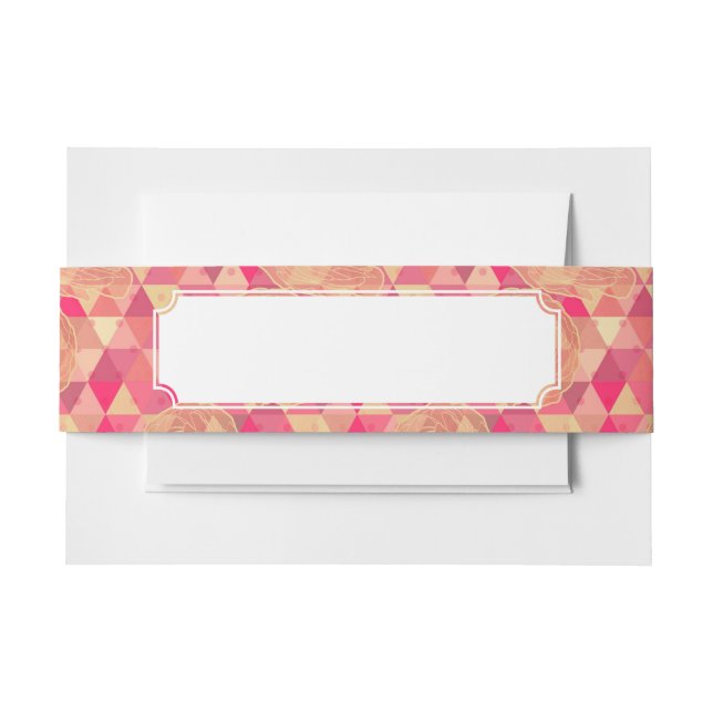 Bandeau De Faire-part Motif géométrique de fleur (Devant Example)