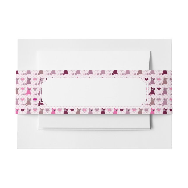 Bandeau De Faire-part Motif mignon de filles de chaton (Devant Example)