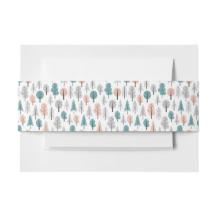 Bandeau De Faire-part Motif mignon de forêt de griffonnage