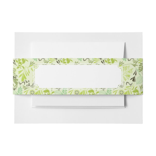 Bandeau De Faire-part motif montrant de petits oiseaux de bébé (Devant Example)