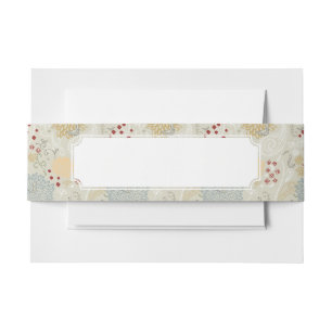 Bandeau De Faire-part motif montrant le jardin bouclé