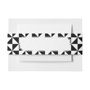 Bandeau De Faire-part Motif noir et blanc de triangle