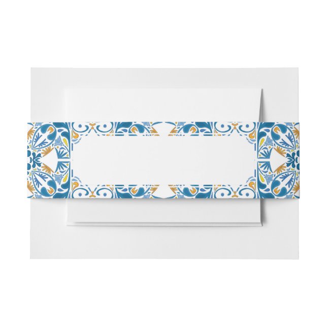 Bandeau De Faire-part Motif portugais de tuile (Devant Example)
