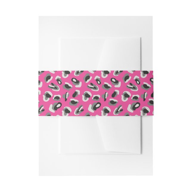 Bandeau De Faire-part Motif poster de animal rose (Devant example)