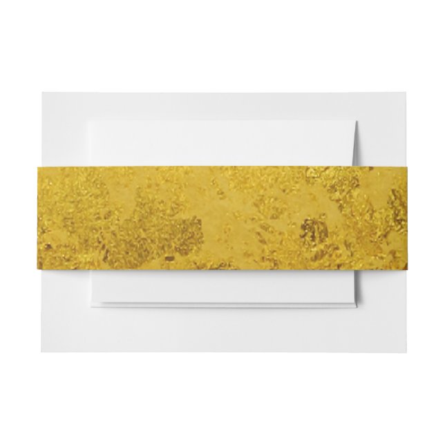Bandeau De Faire-part Motif PURE FEUILLE D'OR + votre texte / photo (Devant Example)