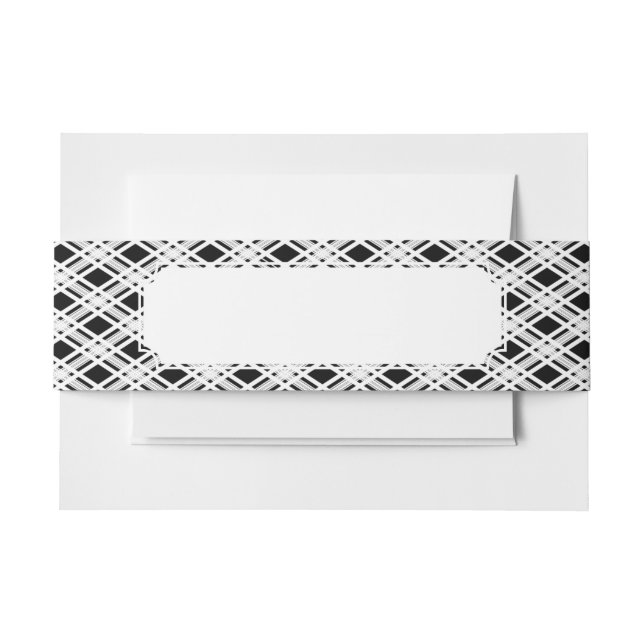 Bandeau De Faire-part Motif rayé de plaid (Devant Example)