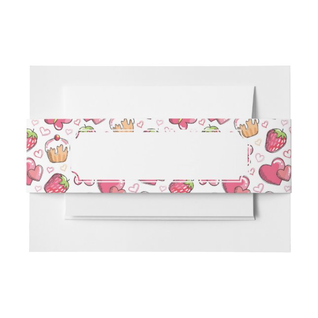 Bandeau De Faire-part motif romantique de nourriture (Devant Example)