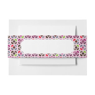 Bandeau De Faire-part motif rose de fleurs et de hiboux