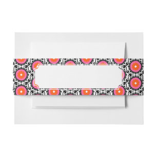 Bandeau De Faire-part Motif rose de Suzani