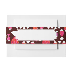 Bandeau De Faire-part Motif sous-marin de rétros poissons abstraits