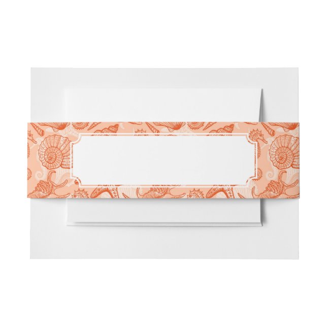 Bandeau De Faire-part Motif tiré par la main de mer (Devant Example)