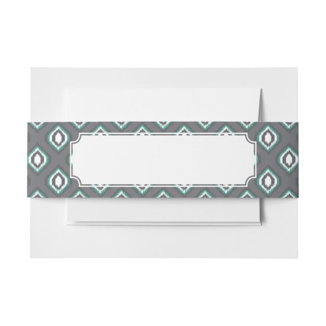 Bandeau De Faire-part Motif tribal de rétro ikat géométrique (Devant Example)