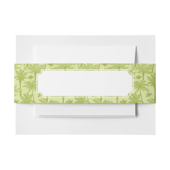 Bandeau De Faire-part Motif vert de palmiers (Devant Example)