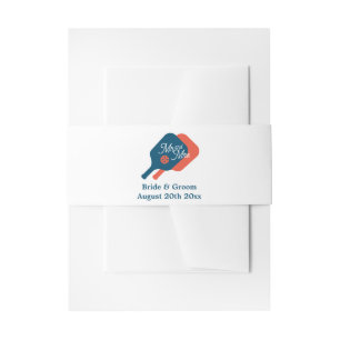 Bandeau De Faire-part Mr & Mrs pickleball faire-part de mariage ventre
