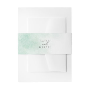 Bandeau De Faire-part Nettoyage aquarelle   Green Bride et Groom Mariage