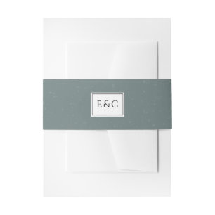 Bandeau De Faire-part Noël Joie   Élégant Monogramme de mariage hivernal