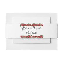 Noël Monogram Poinsettia Belly Band