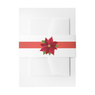 Bandeau De Faire-part Noël Poinsettia