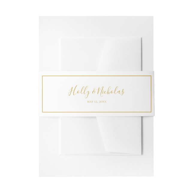 Bandeau De Faire-part Noël simple et élégant | Mariage blanc (Devant example)