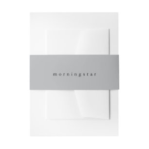 Bandeau De Faire-part Nom de famille tout simplement gris