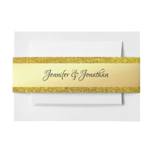 Bandeau De Faire-part Nom de script manuscrit Texte Parties scintillant 