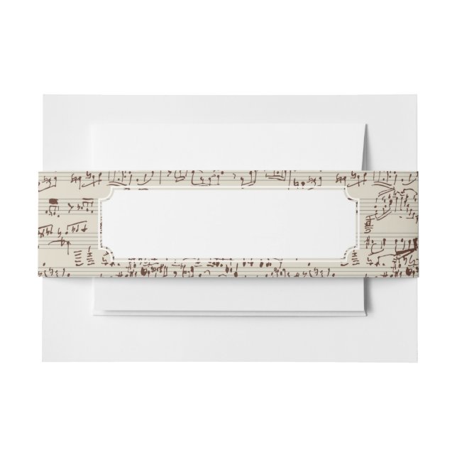 Bandeau De Faire-part Notes de musique (Devant Example)