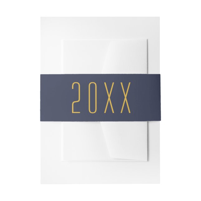 Bandeau De Faire-part Nouvelle année de typographie simple (Devant example)