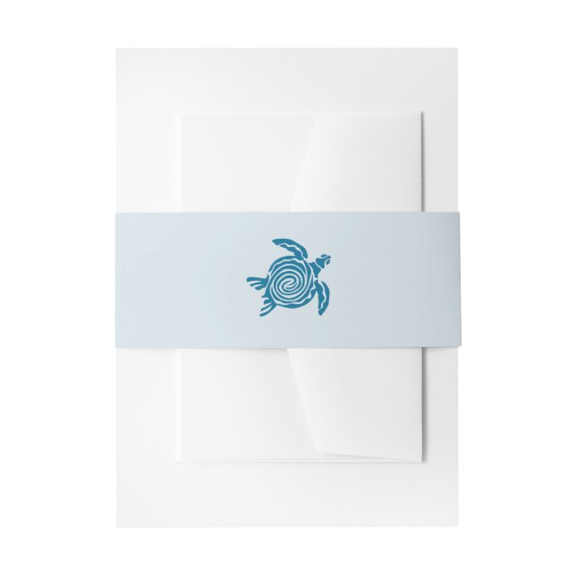 Bandeau De Faire-part Ocean Sea Turtle, Sea Blue Beach Wedding (Devant example)