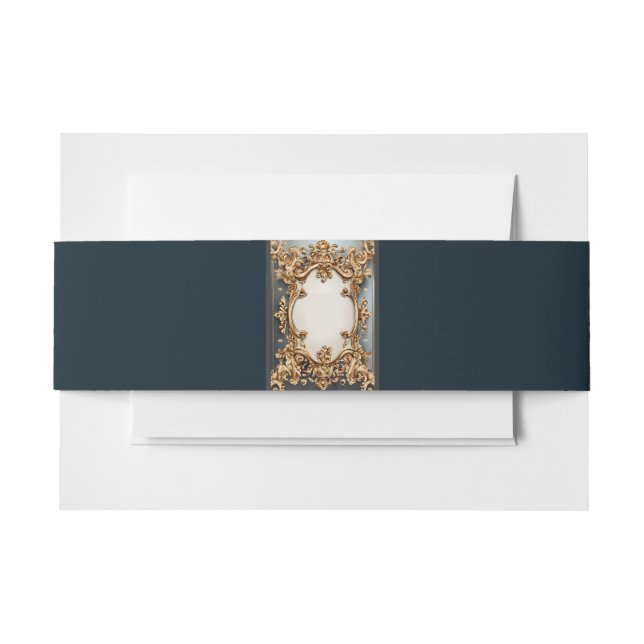 Bandeau De Faire-part Opulence baroque Invitation Bande de ventre (Devant Example)
