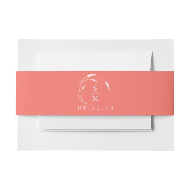 Bandeau De Faire-part Orange Invitation Personnalisée Bandes Belly (Devant Example)