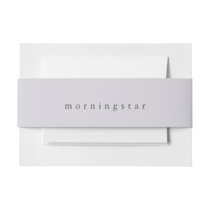 Bandeau De Faire-part Pale Lilac Minimaliste Belly Band