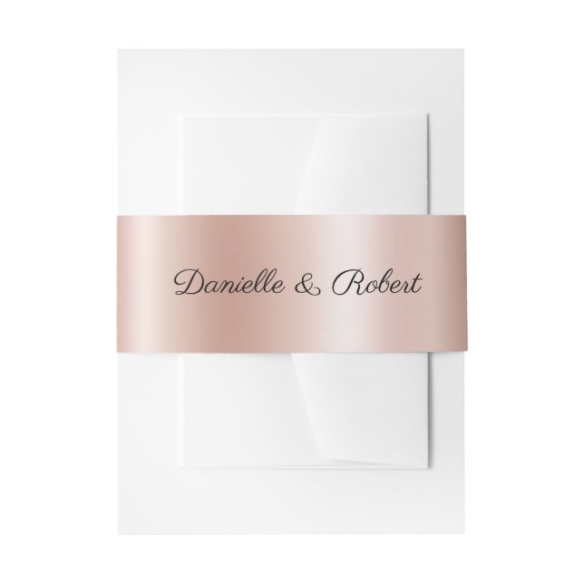 Bandeau De Faire-part Pale Rose Or Ombre Foil Moderne Curseur (Devant example)