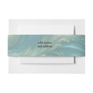 Bandeau De Faire-part Palette bleu clair sur une conception de barogue e