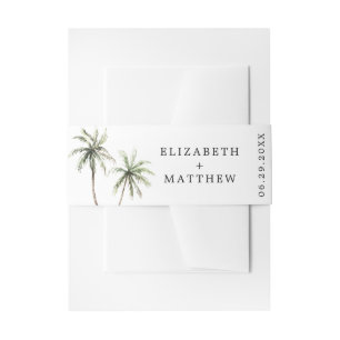Bandeau De Faire-part Palm Tree Tropical   Mariage minimal