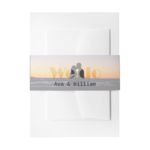 Bandeau De Faire-part Papeterie de mariage We Do Photo du coucher de sol