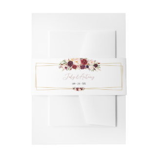 Bandeau De Faire-part Papier à lettres floral moderne de Bourgogne