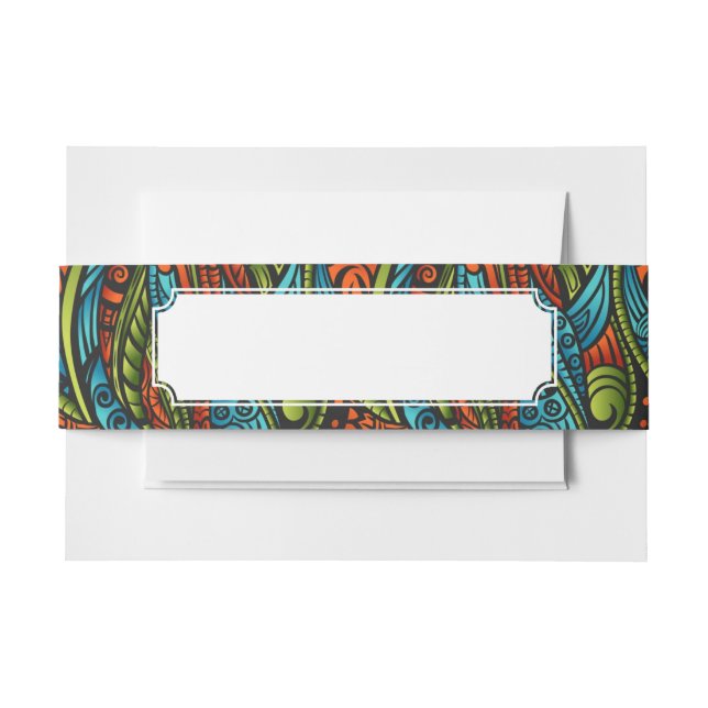 Bandeau De Faire-part Papier peint ethnique abstrait (Devant Example)