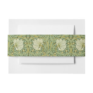 Bandeau De Faire-part Papier peint floral bleu Pimpernel de William Morr